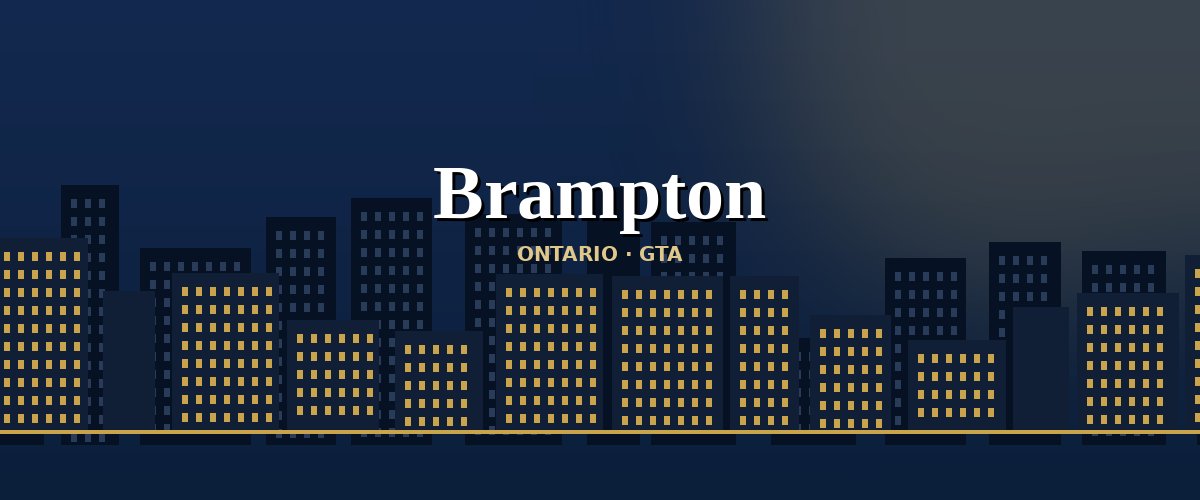 Ilustración del horizonte de Brampton, Ontario