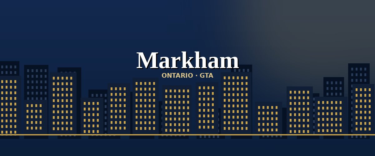 Ilustración del horizonte de Markham, Ontario