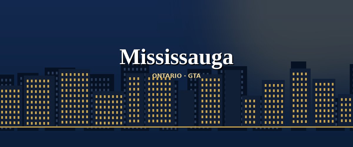 Ilustración del horizonte de Mississauga, Ontario