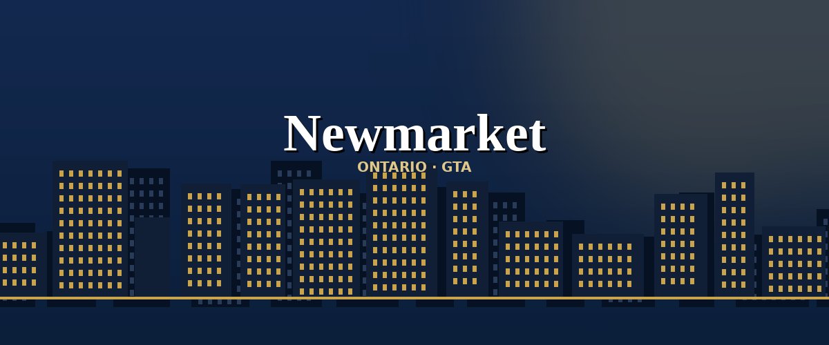 Ilustración del horizonte de Newmarket, Ontario