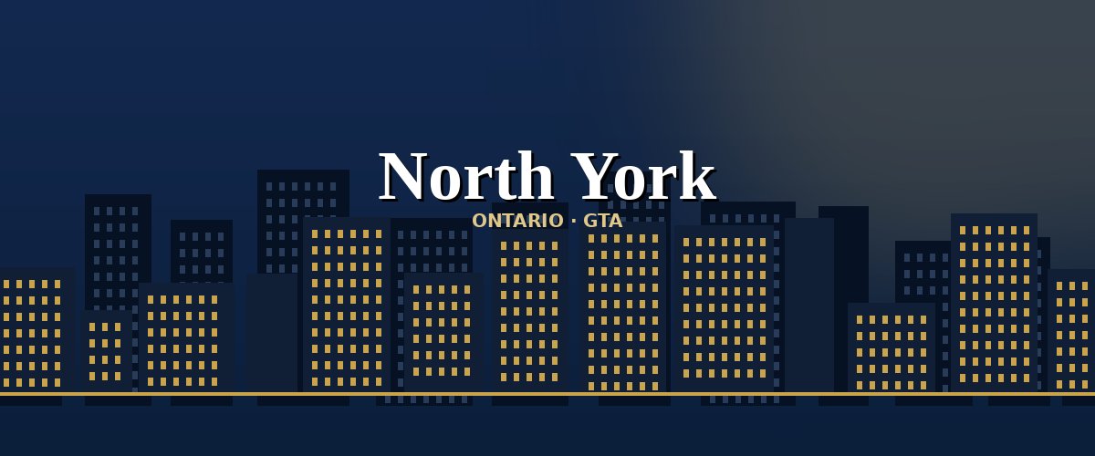 Ilustración del horizonte de North York, Ontario