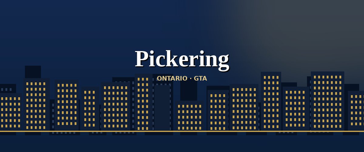 Ilustración del horizonte de Pickering, Ontario