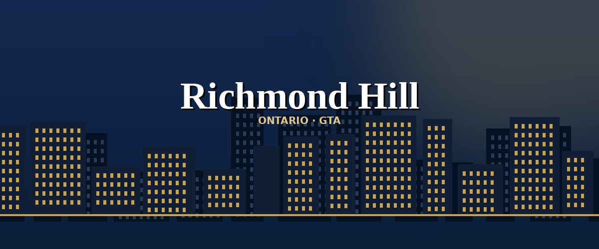 Ilustración del horizonte de Richmond Hill, Ontario