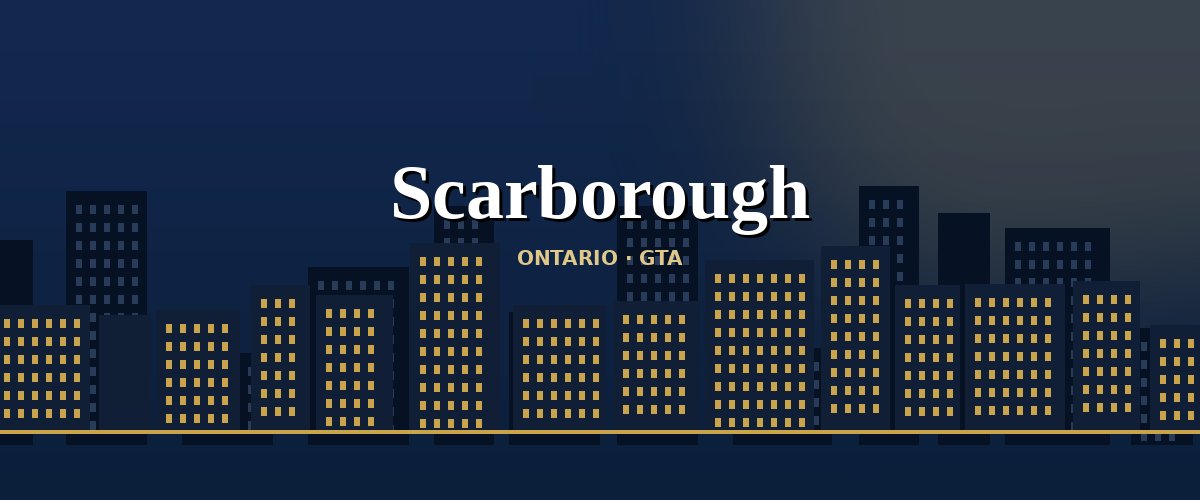Ilustración del horizonte de Scarborough, Ontario