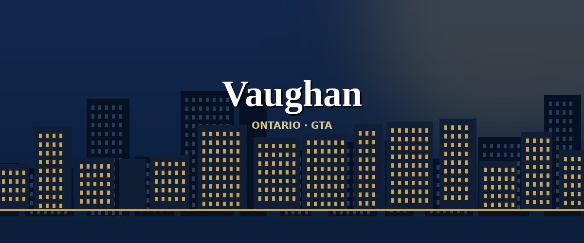 Ilustración del horizonte de Vaughan, Ontario