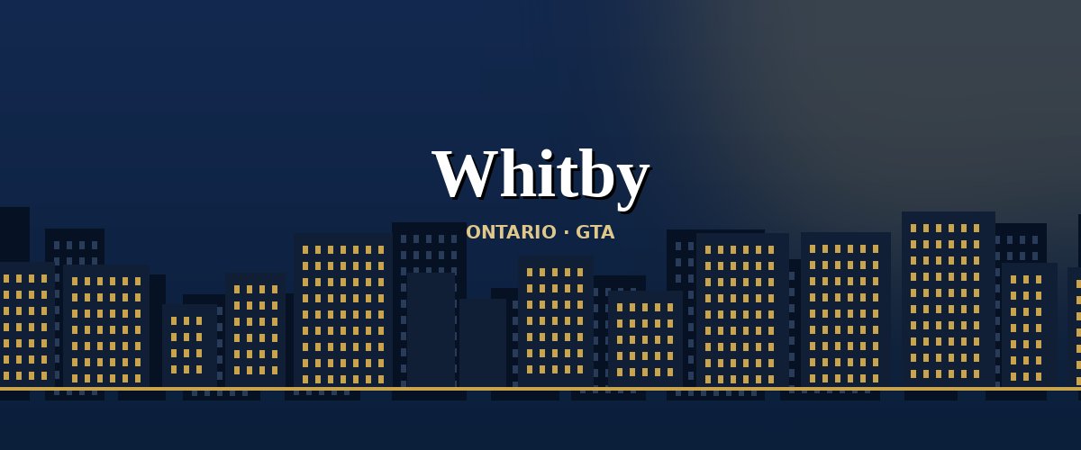 Ilustración del horizonte de Whitby, Ontario